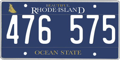 RI license plate 476575