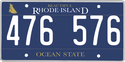 RI license plate 476576