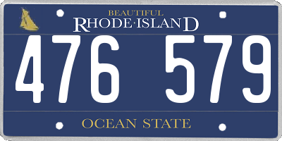 RI license plate 476579