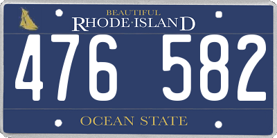 RI license plate 476582