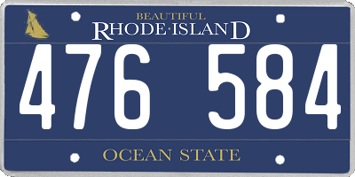 RI license plate 476584