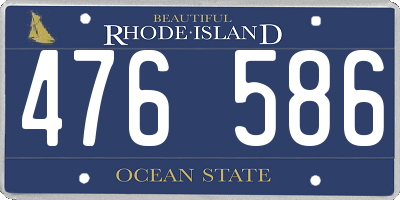 RI license plate 476586