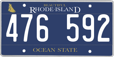 RI license plate 476592