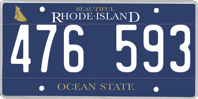 RI license plate 476593
