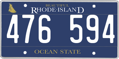 RI license plate 476594