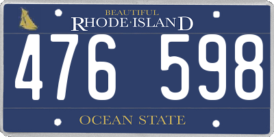 RI license plate 476598