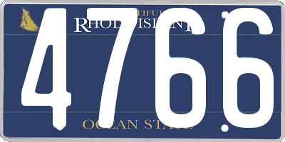 RI license plate 4766