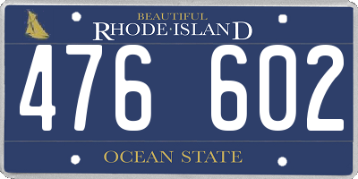 RI license plate 476602