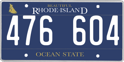 RI license plate 476604