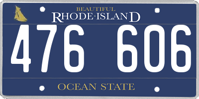 RI license plate 476606