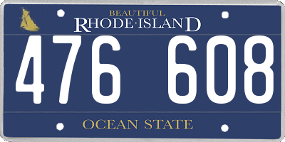 RI license plate 476608