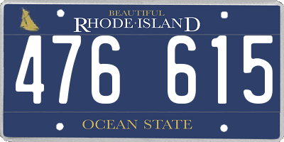 RI license plate 476615