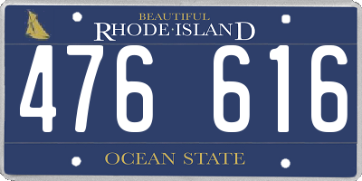 RI license plate 476616