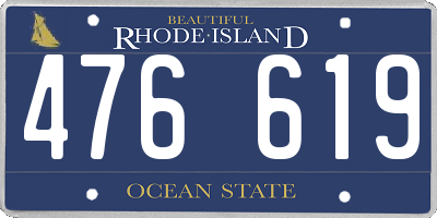 RI license plate 476619