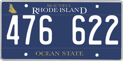 RI license plate 476622