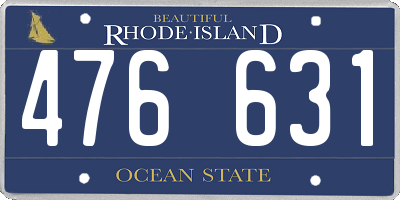 RI license plate 476631