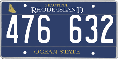 RI license plate 476632