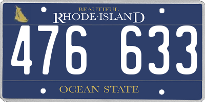 RI license plate 476633