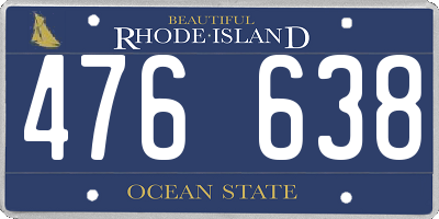 RI license plate 476638