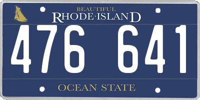 RI license plate 476641