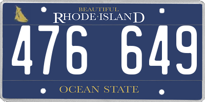 RI license plate 476649