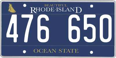 RI license plate 476650