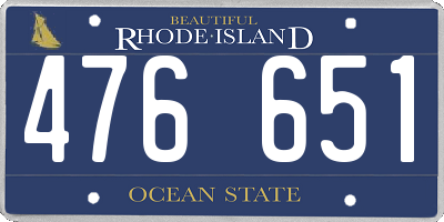 RI license plate 476651
