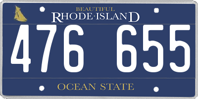 RI license plate 476655