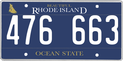 RI license plate 476663