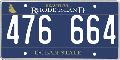 RI license plate 476664