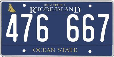 RI license plate 476667