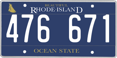 RI license plate 476671
