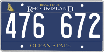RI license plate 476672