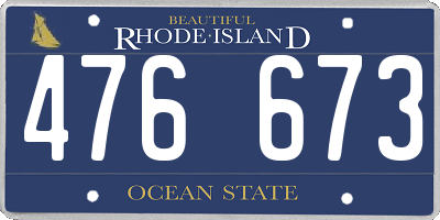 RI license plate 476673