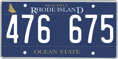 RI license plate 476675