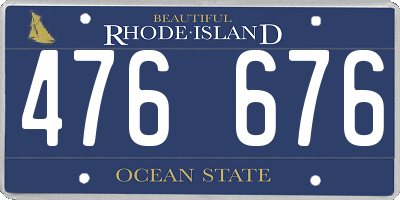 RI license plate 476676