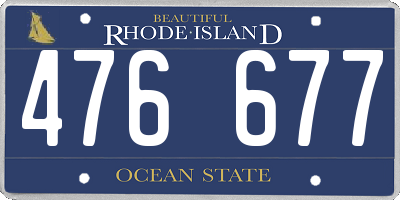 RI license plate 476677