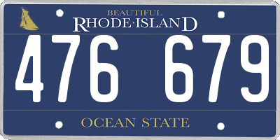 RI license plate 476679