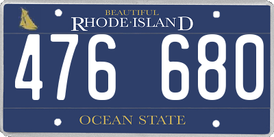 RI license plate 476680