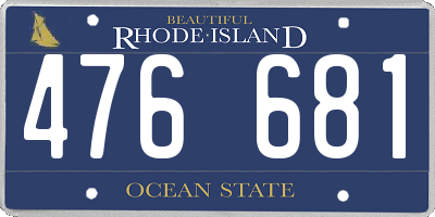 RI license plate 476681