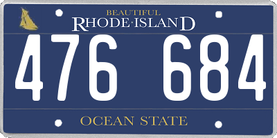 RI license plate 476684