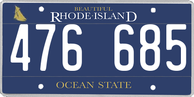 RI license plate 476685