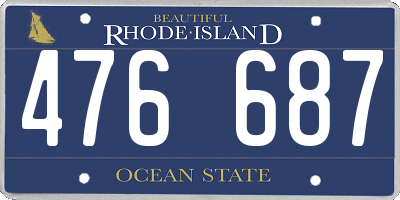 RI license plate 476687