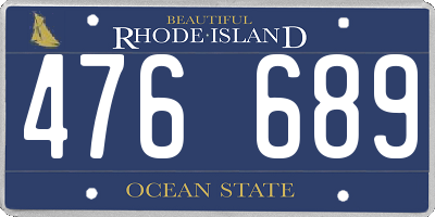 RI license plate 476689