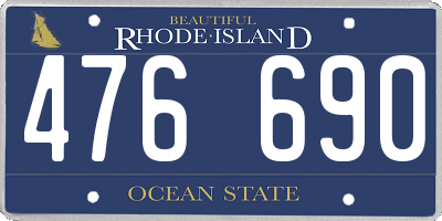 RI license plate 476690