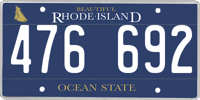 RI license plate 476692