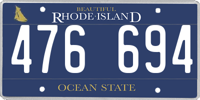 RI license plate 476694