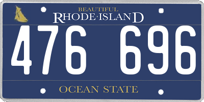 RI license plate 476696