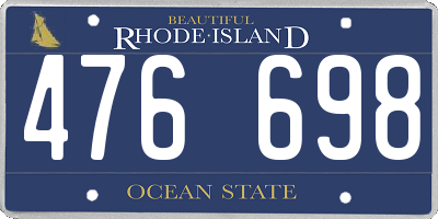 RI license plate 476698