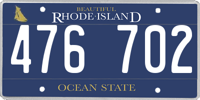 RI license plate 476702